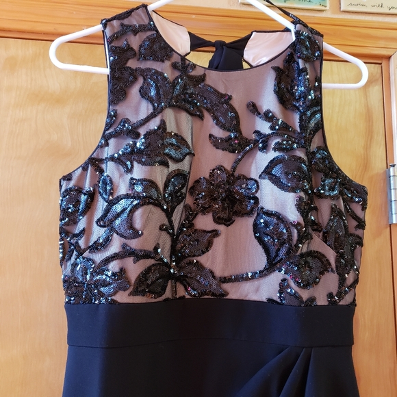 NWOT Vince Camuto black sequin lace maxi size 6 - Picture 4 of 8